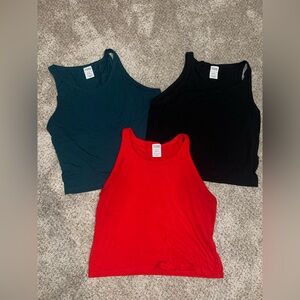 PINK Victoria's Secret Modal Tank Tops - Black, Red, Teal